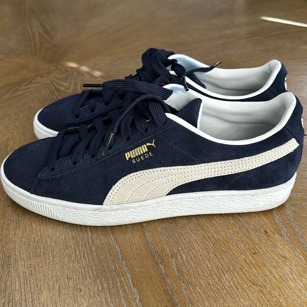 Puma Suede Navy and Cream Men's Shoes